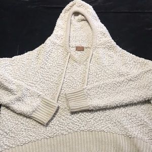 Hooded popcorn sweater